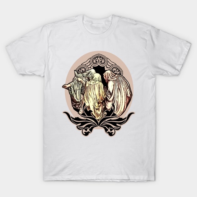 Three Priestesses of Witchcraft T-Shirt by Marccelus